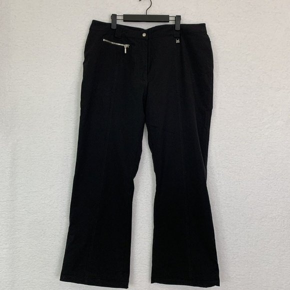 NILS Pants - Nils Sportswear Womens Size 16 Black Ski Snowboard Pant Zip Pocket Snow Sledding